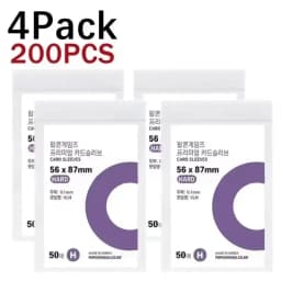 500-50PCS Premium Clear Plastic Card Sleeves Sturdy Transparent Card Holder Korea Kpop Idol Photcard Holographic Protector Film