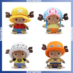 20cm ONE PIECE Plush Doll Luffy Chopper Stuffed Toy Cartoon-shaped Throw Pillow Badroom Desk Decoration Girl Boy Gifts