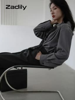 2026 Autumn Women's Oversized Long Sleeve Blouse 2026 Summer New Arrival Tie Neck Shirt Loose Fit Office Elegant Fashion