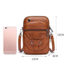 Multi-Functional Soft PU Leather Small Shoulder Bag For Women Vintage Crossbody Bag Cash Purse Cell phone Baga Handbag Purse