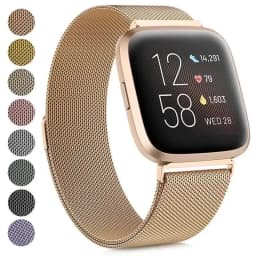 Metal Magnetic Strap For Fitbit Versa 1/Versa 2/versa 3/Versa 4 Band Bracelet Wristband For Fitbit Versa Lite/Sense 2 Strap