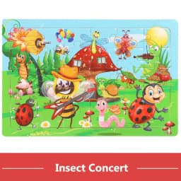 Economy 30piece Montessori 3D Puzzle Cartoon Animal Wooden Jigsaw Puzzle Board Game Educational Toys For Children Gifts