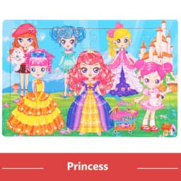 Economy 30piece Montessori 3D Puzzle Cartoon Animal Wooden Jigsaw Puzzle Board Game Educational Toys For Children Gifts