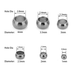 100pcs/lot Stainless Steel End Stopper Spacer Beads Crimp End Positioning Ball Beads For Diy Jewelry Making Accessories
