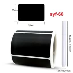 120Pcs/Roll 3 Styles Removable Blackboard Stickers With Erasable Pen Waterproof Chalkboard Labels 1.4*2.2in for Home & Kitchen