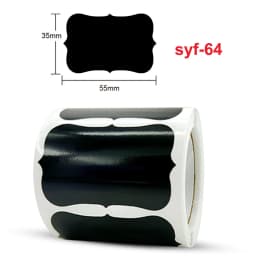 120Pcs/Roll 3 Styles Removable Blackboard Stickers With Erasable Pen Waterproof Chalkboard Labels 1.4*2.2in for Home & Kitchen