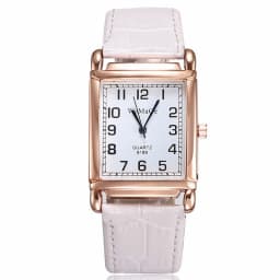 New Watches for Women Square Rose Gold Wrist Watches Fashion Leather Brand Watches Ladies Quartz Watch Clock Montre Femme