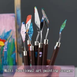 1/3/5/7Pcs/Set Stainless Steel Oil Painting Knife Artist Spatula Art Tools stationery Cake baking supplies painting drawing cute