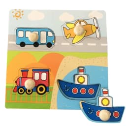Montessori Wooden Puzzles Baby Educational Toys Hand Grab Boards Tangram Cartoon Animals Fruits 3D Puzzles for babies 2 3 years