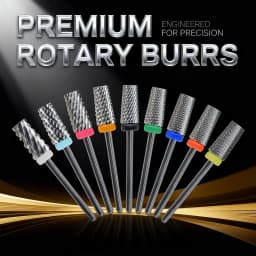 RolinStar 6.6 Sharp Large Original Color Trapezium Tapered Barrel  steel Carbide milling cutter nail drill bit