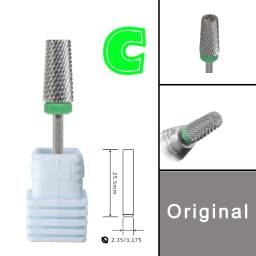 RolinStar 6.6 Sharp Large Original Color Trapezium Tapered Barrel  steel Carbide milling cutter nail drill bit