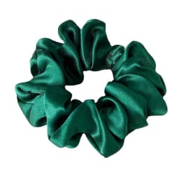 100% Pure Mulberry Silk Large Scrunchies Rubber Bands Hair Ties Gum Elastics Simple Pure Color for Women Girls 19 Momme 3.5CM