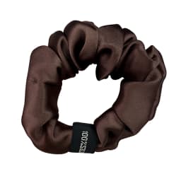 100% Pure Mulberry Silk Large Scrunchies Rubber Bands Hair Ties Gum Elastics Simple Pure Color for Women Girls 19 Momme 3.5CM