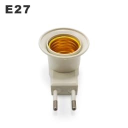 E27 Wall-mount  Lamp Holder Converter E27 Switch Lamp Base Round Foot Screw US EU Plug With ON/OFF Button LED Light Male Socket