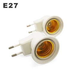 E27 Wall-mount  Lamp Holder Converter E27 Switch Lamp Base Round Foot Screw US EU Plug With ON/OFF Button LED Light Male Socket