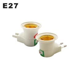 E27 Wall-mount  Lamp Holder Converter E27 Switch Lamp Base Round Foot Screw US EU Plug With ON/OFF Button LED Light Male Socket