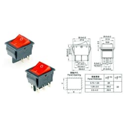 1pcs KCD4 Rocker Switch ON-OFF 2 Position 4 Pins / 6 Pins  Electrical equipment With Light Power Switch 16A 250VAC/ 20A 125VAC