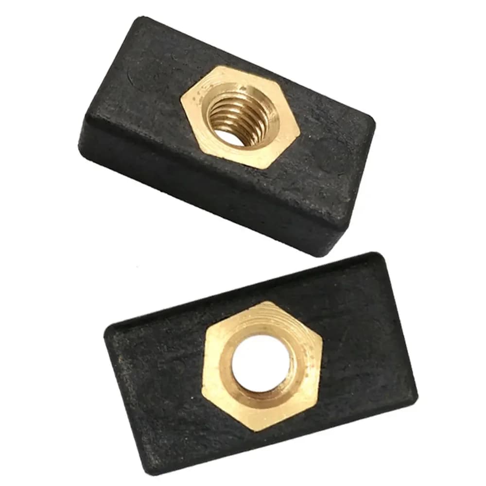 2/6/8Pcs Kayak Side Mount Slide Track Rail Silders Fishing Rod Pole Holder Mounting Base Sliding Nut