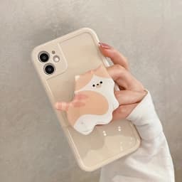 Cute 3D Cat Acrylic Phone Holder Griptok Support For iPhone 16 Samsung Xiaomi Korean Kitten Grip Tok Folding Finger Stand Socket