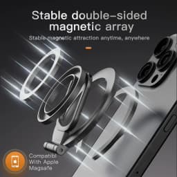 For MagSafe Double Sided Magnetic Phone Ring Holder Portable Folding Cellphone Stand Accessory Grip Bracket Support for IPhone16
