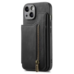 Zipper Card Solt Wallet Leather Case For iPhone 16 Pro Max 17 Air 15 14 Plus 13 12 11 Se2022 Pocket Magnetic Double Buckle Cover