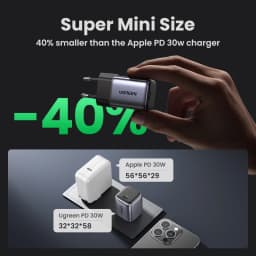 UGREEN GaN 30W Fast Charger for iPhone 15 14 13  PD3.0 Charger for iPad Pro samsung Xiaomi Type C Mobile Phone Charger