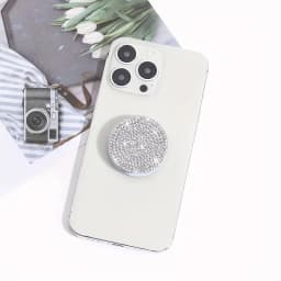 Flash Diamond Phone Push Pull Stand, Creative Colorful Phone, Integrated Folding Stand, Lazy Phone Back Adhesive Stand
