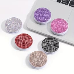 Flash Diamond Phone Push Pull Stand, Creative Colorful Phone, Integrated Folding Stand, Lazy Phone Back Adhesive Stand
