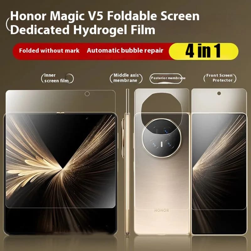 4 in1 Internal Inner Outer Hinge Sticker Screen Protector for Honor Magic V5 Matte Hydrogel Soft TPU Film For Honor Magic V3 V2
