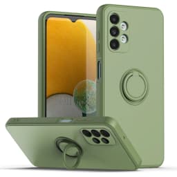 Luxury Liquid Silicone Case For Samsung Galaxy S26 S25 S24 S23 UItra PLus FE A33 A32 A51 A52 A71 A72 Magnetic Ring Holder Cover