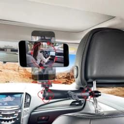 Car Phone Holder for Video Recording Articulated Cellphone Support for Mobile Filming Pov Telephone Iphone Car Seat Mount Stand