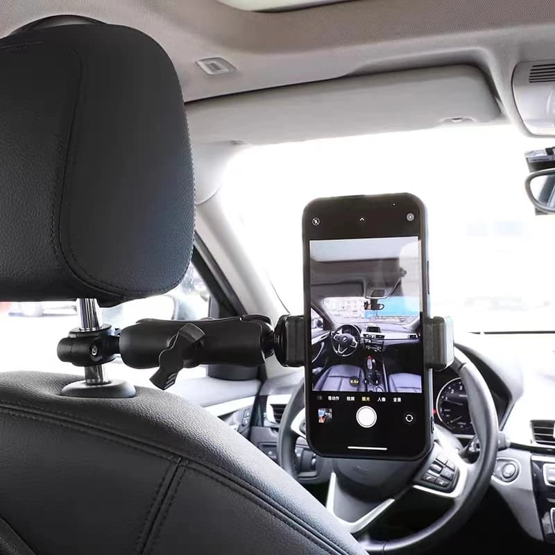 Car Phone Holder for Video Recording Articulated Cellphone Support for Mobile Filming Pov Telephone Iphone Car Seat Mount Stand