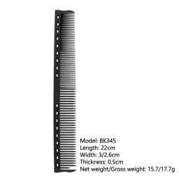 Professional Hairdresser Hair Cutting Comb Black Carbon Double-sided Heat Resistant Salon Antistatic Barber Styling Brush Tool