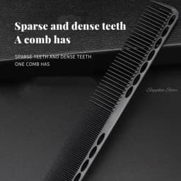Professional Hairdresser Hair Cutting Comb Black Carbon Double-sided Heat Resistant Salon Antistatic Barber Styling Brush Tool