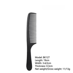 Professional Hairdresser Hair Cutting Comb Black Carbon Double-sided Heat Resistant Salon Antistatic Barber Styling Brush Tool