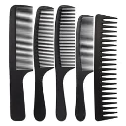 Professional Hairdresser Hair Cutting Comb Black Carbon Double-sided Heat Resistant Salon Antistatic Barber Styling Brush Tool