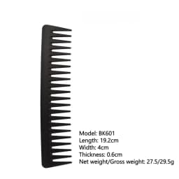 Professional Hairdresser Hair Cutting Comb Black Carbon Double-sided Heat Resistant Salon Antistatic Barber Styling Brush Tool