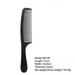 Professional Hairdresser Hair Cutting Comb Black Carbon Double-sided Heat Resistant Salon Antistatic Barber Styling Brush Tool