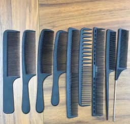 Professional Hairdresser Hair Cutting Comb Black Carbon Double-sided Heat Resistant Salon Antistatic Barber Styling Brush Tool