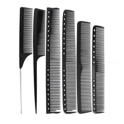 Professional Hairdresser Hair Cutting Comb Black Carbon Double-sided Heat Resistant Salon Antistatic Barber Styling Brush Tool