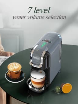 HiBREW Multiple Capsule Coffee Machine, Hot/Cold Dolce Gusto Milk Nespresso Capsule ESE Pod Ground Coffee Cafeteria 20Bar 5 in 1