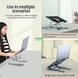 YYLM N8 Laptop Stand Aluminum for Macbook Adjustable Portable More Stabe Laptop Stand Cooling Stand Foldable Notebook Holder