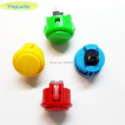 1pcs Original Sanwa Button OBSF 30 OBSF24 Arcade Push Button 24mm 30mm Raspberry Pi Replacement Buttons