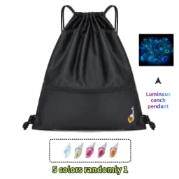 Lightweight Drawstring Backpack for Men and Women Sports Fitness Backpack Outdoor Leisure Backpack Zipper Bag