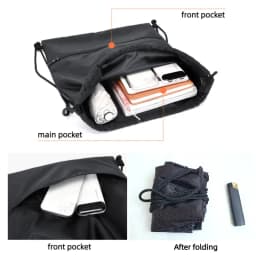 Lightweight Drawstring Backpack for Men and Women Sports Fitness Backpack Outdoor Leisure Backpack Zipper Bag