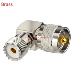 PL259 To SO239 UHF Male Plug To UHF Female Jack 90 Degree Right Angle Connector SL16 UHF Male Female RF Adapter Fast Delivery