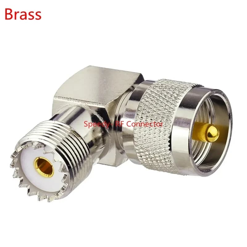 PL259 To SO239 UHF Male Plug To UHF Female Jack 90 Degree Right Angle Connector SL16 UHF Male Female RF Adapter Fast Delivery