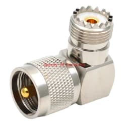 PL259 To SO239 UHF Male Plug To UHF Female Jack 90 Degree Right Angle Connector SL16 UHF Male Female RF Adapter Fast Delivery