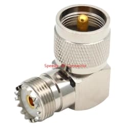 PL259 To SO239 UHF Male Plug To UHF Female Jack 90 Degree Right Angle Connector SL16 UHF Male Female RF Adapter Fast Delivery