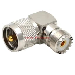 PL259 To SO239 UHF Male Plug To UHF Female Jack 90 Degree Right Angle Connector SL16 UHF Male Female RF Adapter Fast Delivery